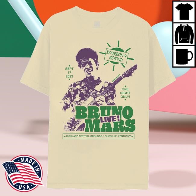 Bruno Mars Official Merch Store – Bourbon & Beyond Short SleeveShirt