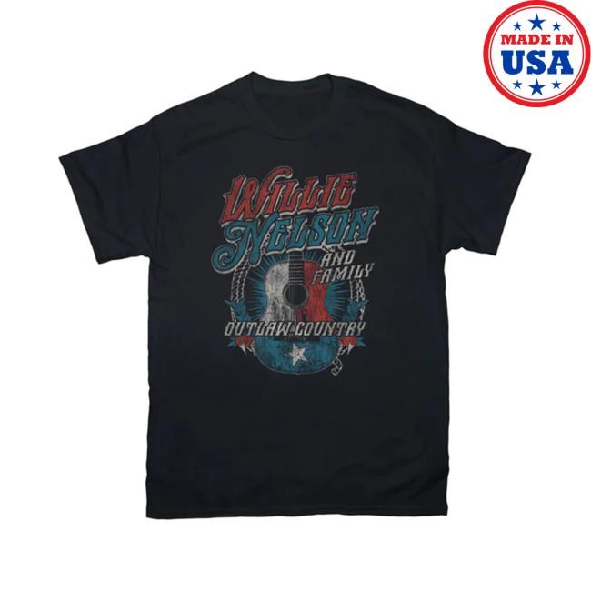 Official Nelson Merch Willie And Family Outlaw Country Tee Shirt Willienelson