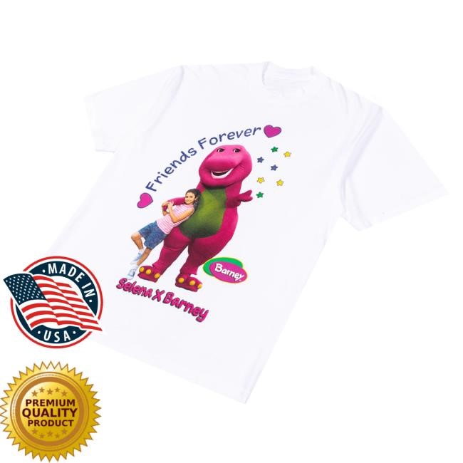Official Complex Store Barney X Selena I Love You White Hot Shirt Selena Gomez