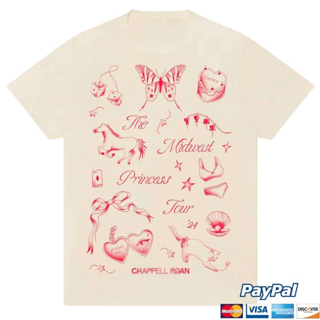 Chappell Roan Merch Midwest Princess 2024 Tour New Tee