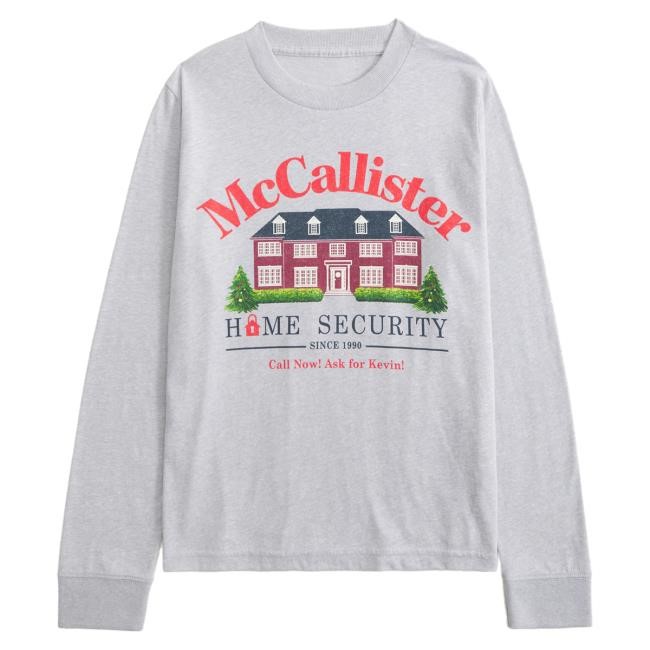 Official Abercrombie And Fitch Apparel Clothing Merch LongSleeve Home Alone Graphic Abercrombie Store Shop