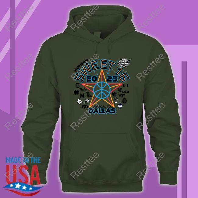 Blue 84 2023 Women's Basketball Tournament March Madness Sweet 16 Hoodie Official Ncaa Blue 84 2023 Women's Basketball Tournament March Madness Sweet 16 Long Sleeve T Shirt