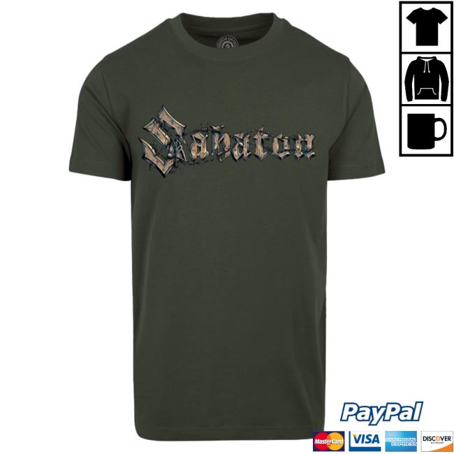 Official Sabaton Store Barbed Wire Khaki T-Shirt