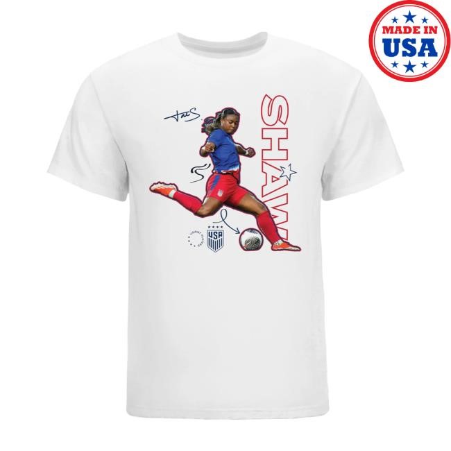 USWNT Jaedyn Shaw White Short Sleeve Tee