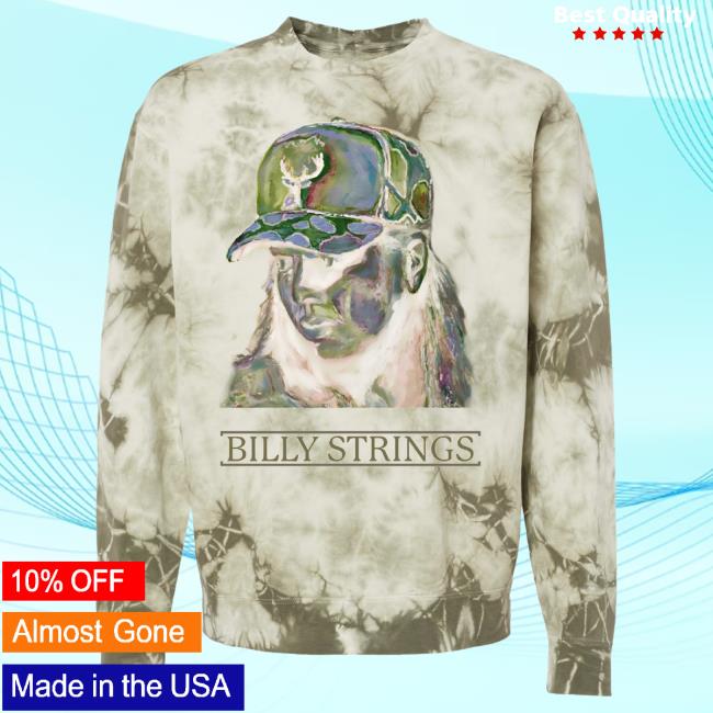 Official Billy Strings Merch Store Shop Billy Strings Portrait Tie Dye Hood (Jake Keenan)