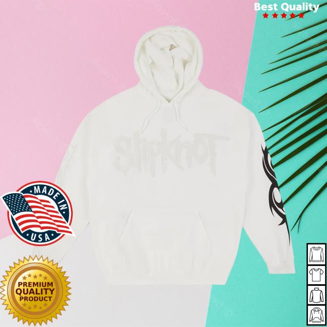 Official Slipknot Merch White Logo Sweatshirt