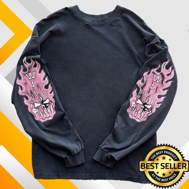 Official Warren Lotas Flaming Skull Longsleeve - Pink