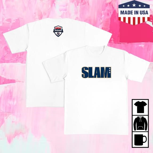 Official Slam Merch Store Shop SLAM x USA Basketball 50 Years Heavy T Shirt Slam Goods Apparel