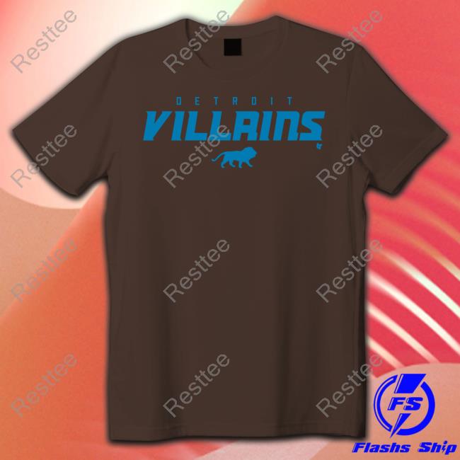 Breakingt Detroit Villains Tee Shirt Detroit Villains Shirt