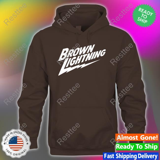 Brown Lightning Tee Shirt