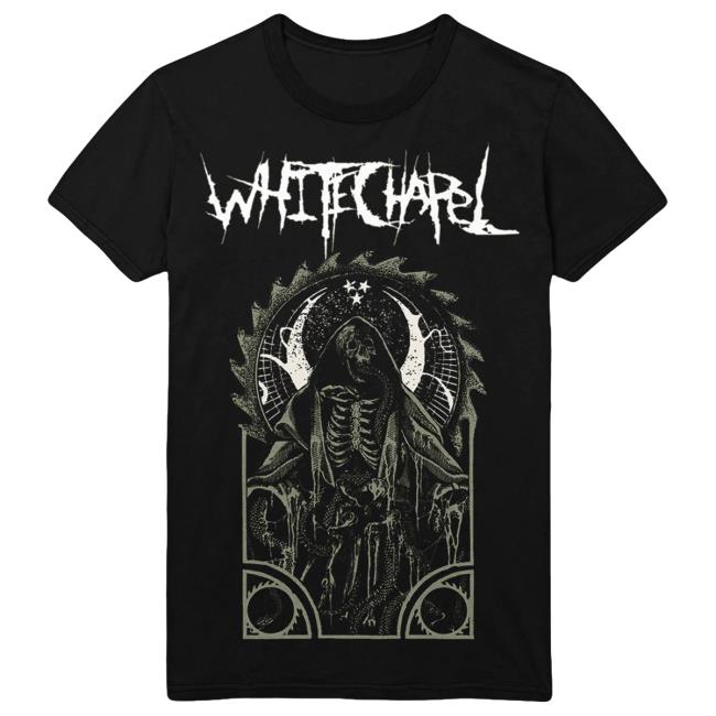 Serpent God Classic Logo Black Tee Shirt White Chapel Merch Store