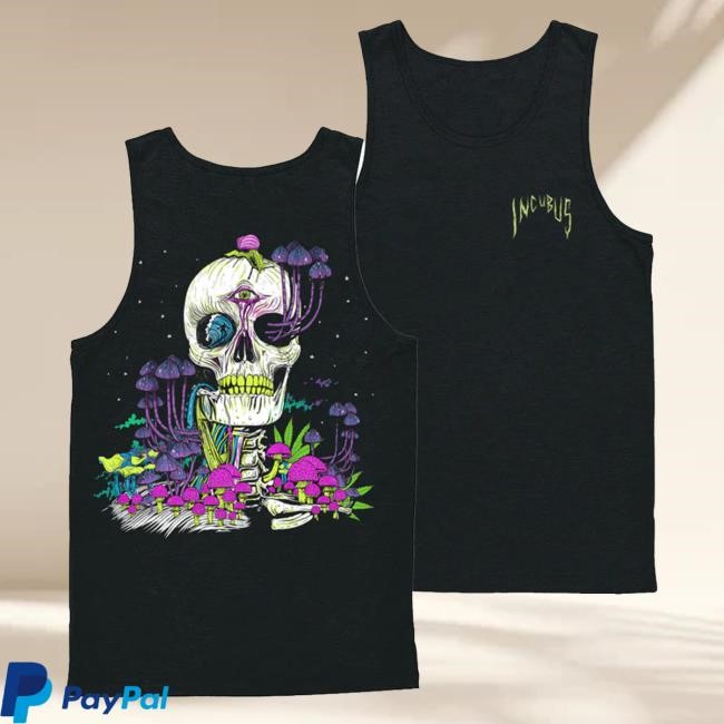 Incubus Magic Mushroom Skull Tank Tee | Incubus Official Merch Store Shop