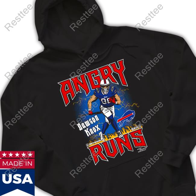 Homage Merch Angry Runs Bills Dawson Knox Shirt