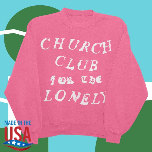 Nessa Barrett Official Merch Store Church Club Pink Crew Sweatshirt
