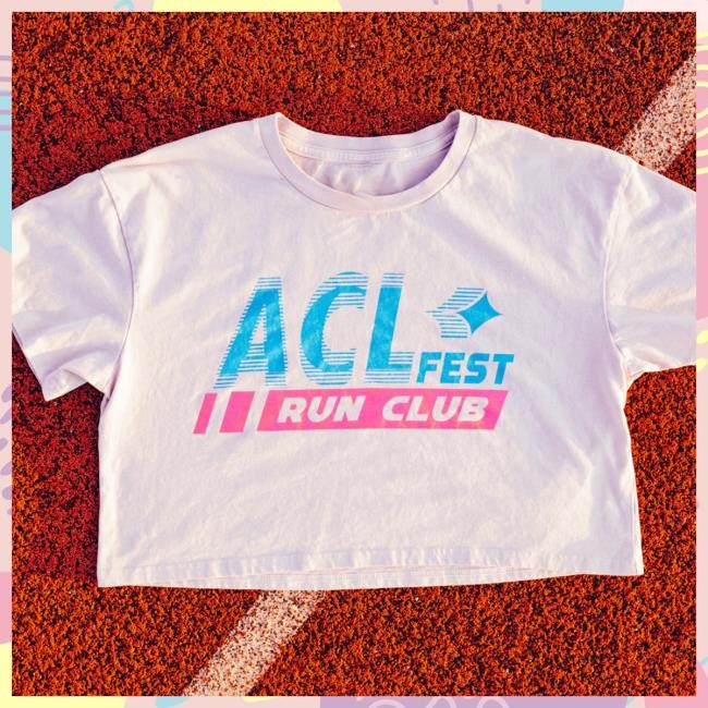 Acl Merch 2025 Women's Run Club Movement Crop Tee Austin City Limits Music Festival Acl Merch 2025 Women's Run Club Movement Crop Shirts Austin City Limits Music Festival