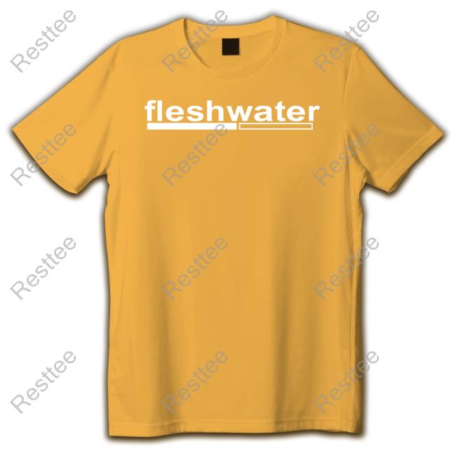 Official Fleshwater Merch Closed Casket Activities Fleshwater Gold Block Tee Shirt
