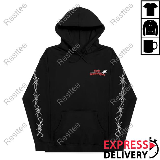 Official Eminem Clothing Store Shop Merch Slim Shady Demolition Barbed Wire Sweaters Black