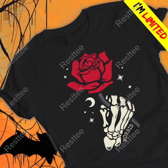 Morbid Podcast Merch Morbid Skeleton Rose Tee Shirt