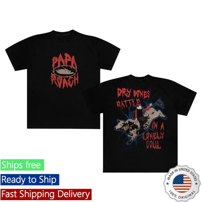 Official Papa Roach Merch Store Shop Thunder Bull Popover Shirt (Black) Paparoach