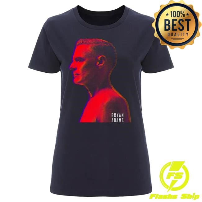 Official Bryan Adams Shine Offline - Ladies Navy Shirt BryanAdams