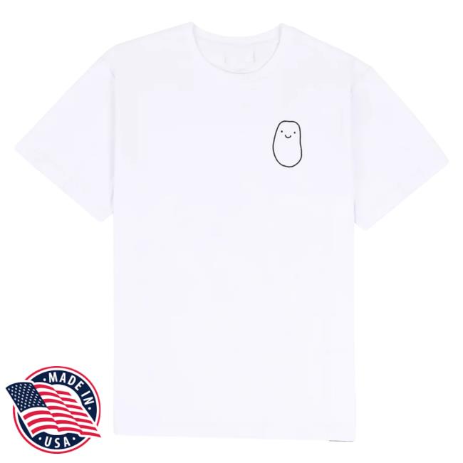 Happy Potato Merch Burnt Potato Icon White Hoodie