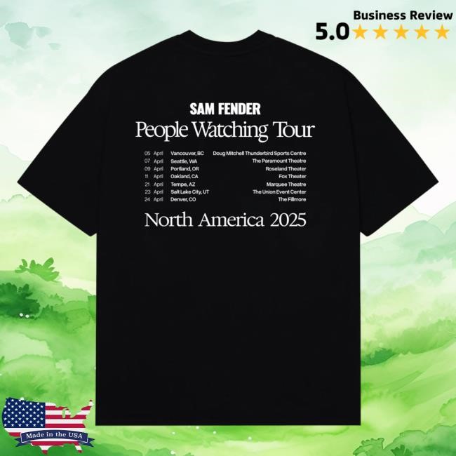 Sam Fender Limited Edition Guestlist Shirt Official Sam Fender Merch Store Sam Fender Limited Edition Guestlist T Shirt