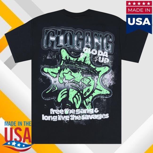 Official Glo Gang Merch Store Glo Gang A Lil Tour with Gang Attractive Shirt (Black) GloGang