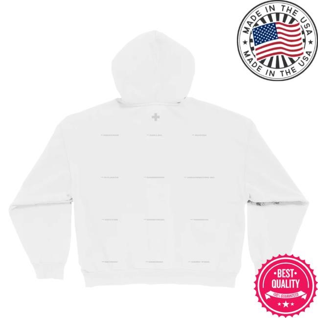 Official 2Hollis Merch Store 2Hollis 2H White Dateback Full Zip Pullover Hoodie
