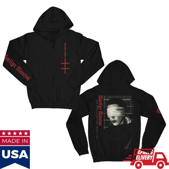 Official Marilyn Manson Merch Store Shop Firing Squad Zip Pullover Hoodie MarilynManson