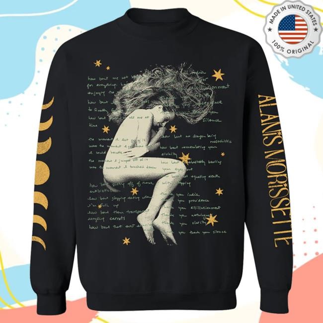 Official Alanis Morissette Merch Store Shop Celestial Lyrics Sweatshirts