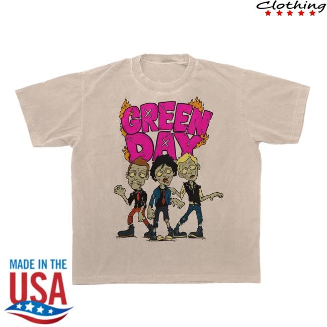 Green Day Merch Walking Green Day Zombie Tee Shirt – Green Day Band Store