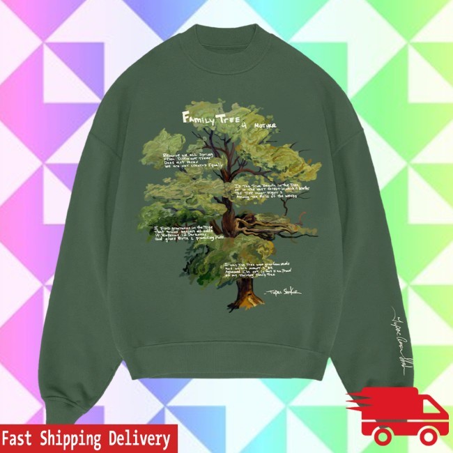 Family Tree Green Crewneck Sweatshirt - 2PAC Official Store