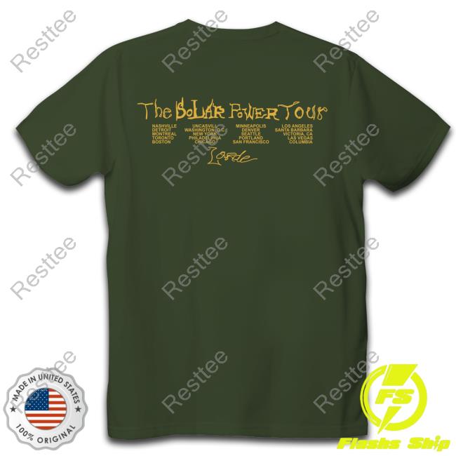 The Solar Power Tour Tee Shirt Official Lorde Merch The Solar Power Tour Tee