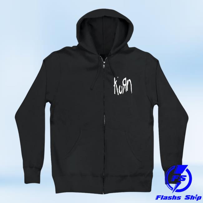 Official Korn Clothing Store Shop Merch Korn Logo Zip Up Pullover Hoodie