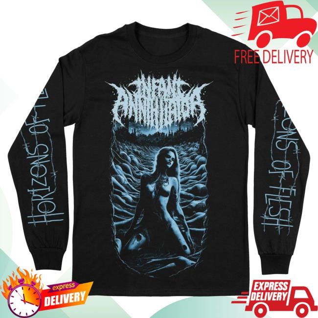 Official Indie Merch Store Shop Infant Annihilator Horizons Of Flesh Long Sleeve Tees IndieMerchStore