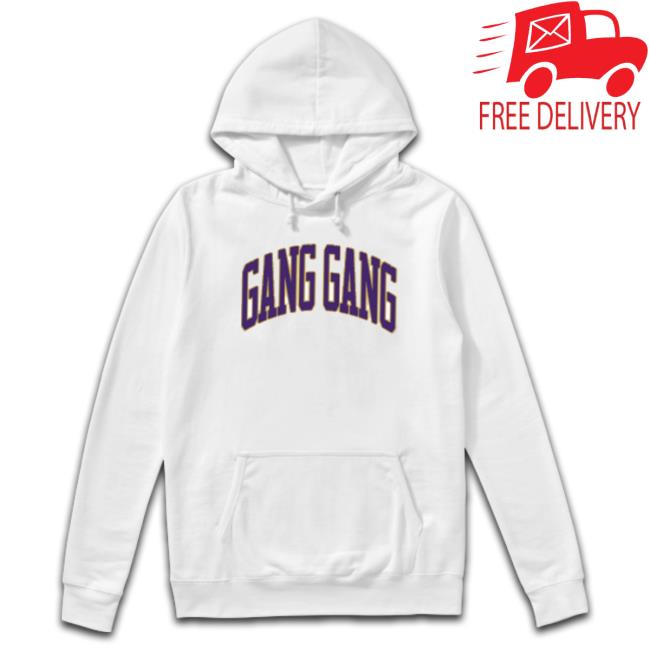 Theo Von Gang Gang Purple And Gold Crewneck Sweatshirt