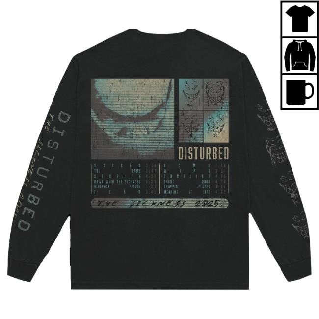 Official Disturbed Merch Store Disturbed Meaning of Life The Sickness Tracklist Long Sleeve Hot Shirt