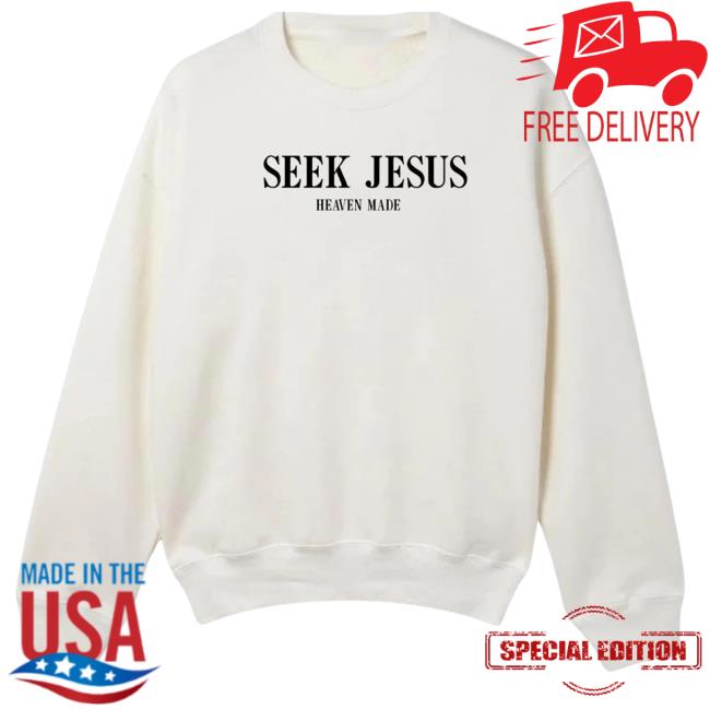 Official Seek Jesus Merch Store Seek Jesus X Heaven Made Hoody White Seek Jesus Apparel Clothing SeekJesus
