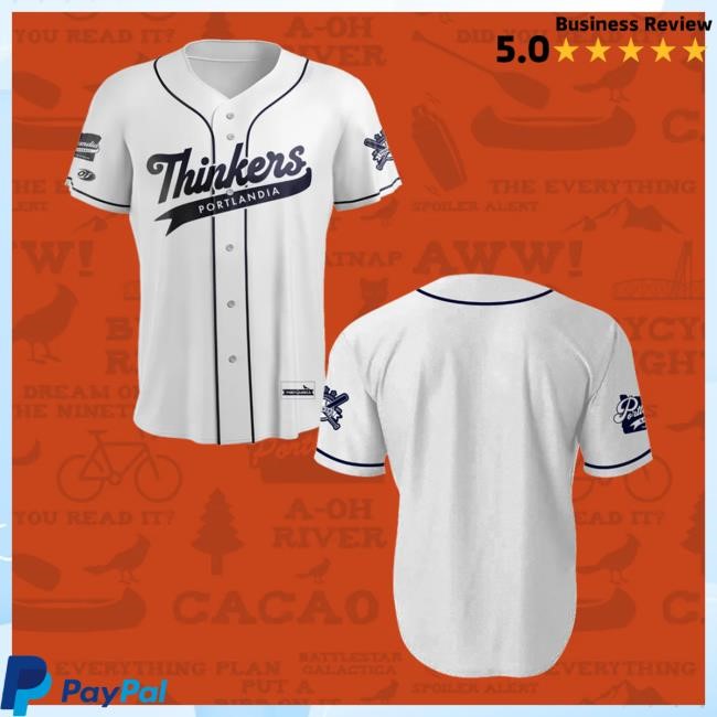 Official Portlandia Clothing Store Portlandia Thinkers Baseball Jersey Top Shirt