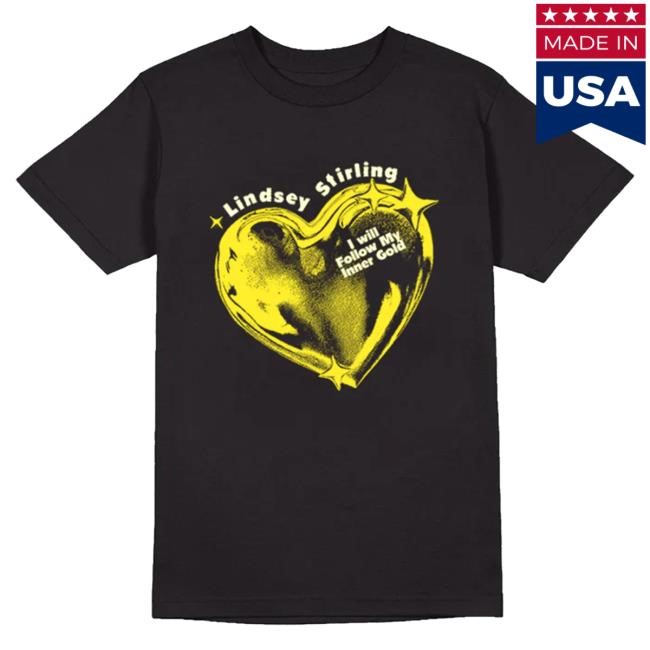 Official Lindsey Stirling Merch Store Shop Lindsey Stirling Gold Heart Shirt New Lindseystirling