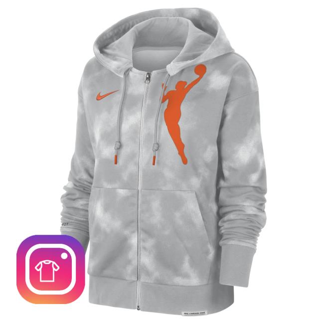 Official Seattle Storm Merch Store Seattle Storm Standard Issue Full Zip (Silver) Pullover Hoodie