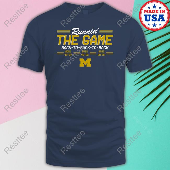 Michigan Football Back-To-Back-To-Back Shirt