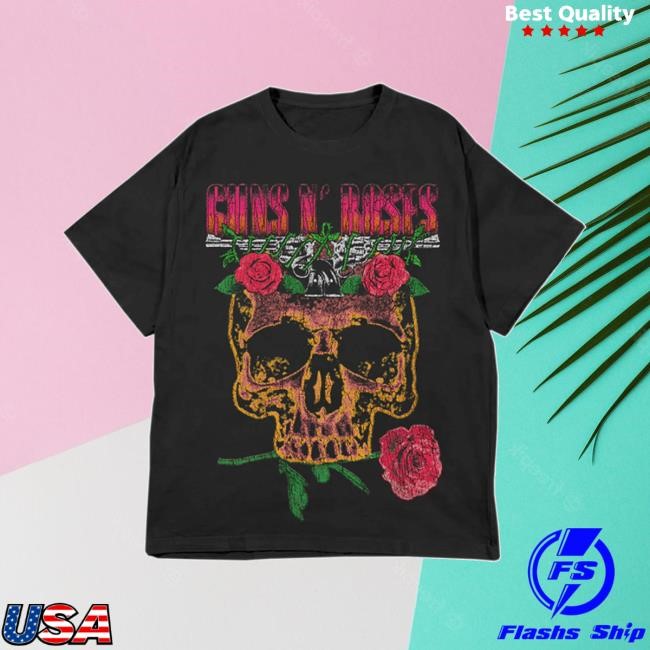 Guns N' Roses Official Merch Store 1991 Skull Black Tour Essential T Shirt Guns N' Roses Clothing Shop Guns N' Roses Apparel