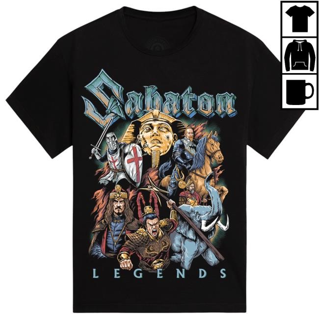 Official Sabaton Merch Store Sabaton Vault Of Legends Blue Tshirt Sabaton Shop