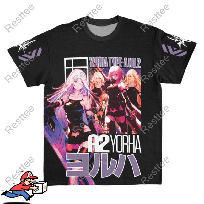 Official Anime Ape Clothing A2 Nier Automata Streetwear Tshirt Animeape