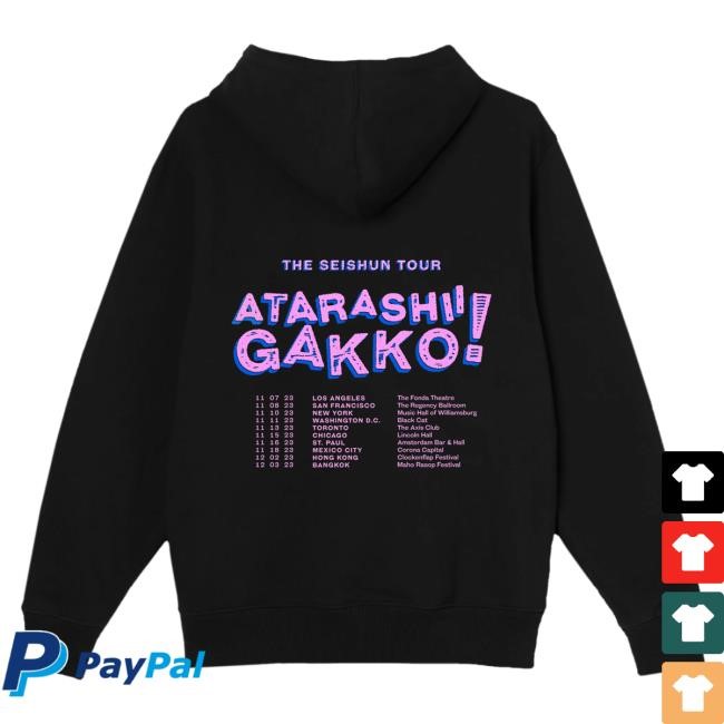 Official Atarashii Gakko Merch Ag Black Tour Hooded Sweatshirt