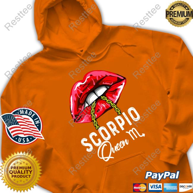 Womens Pink Lips Scorpio Queen Shirt Scorpio Queen M T-Shirt