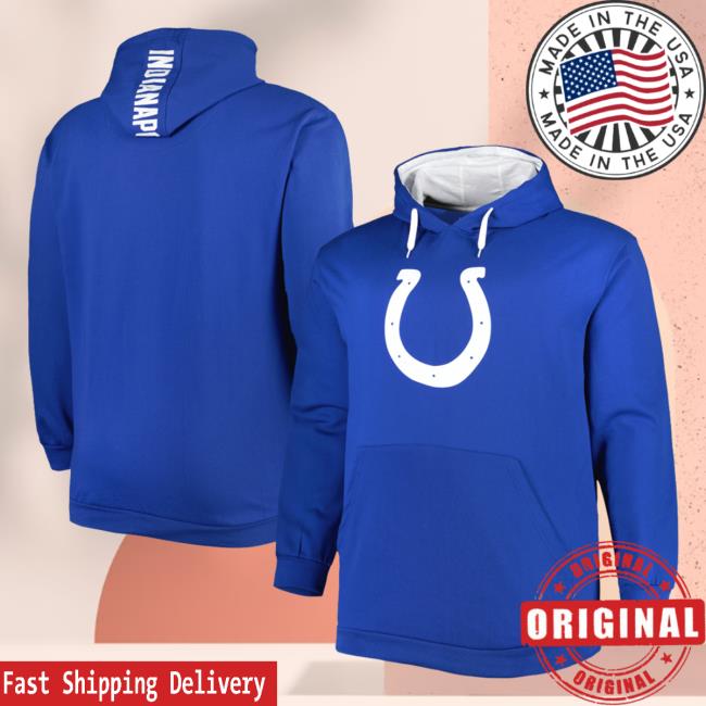 Official Royal Indianapolis Colts Big & Tall Logo Crew neck Sweatshirt