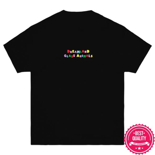 Official Glass Animals Merch Store Dreamland Embroidered Text Attractive Shirt (Black) Glass Animals Clothing GlassAnimals