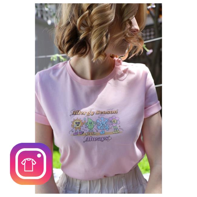 Official Mia Maples Merch Allergy Season Always Shirt New Pink Miamaples